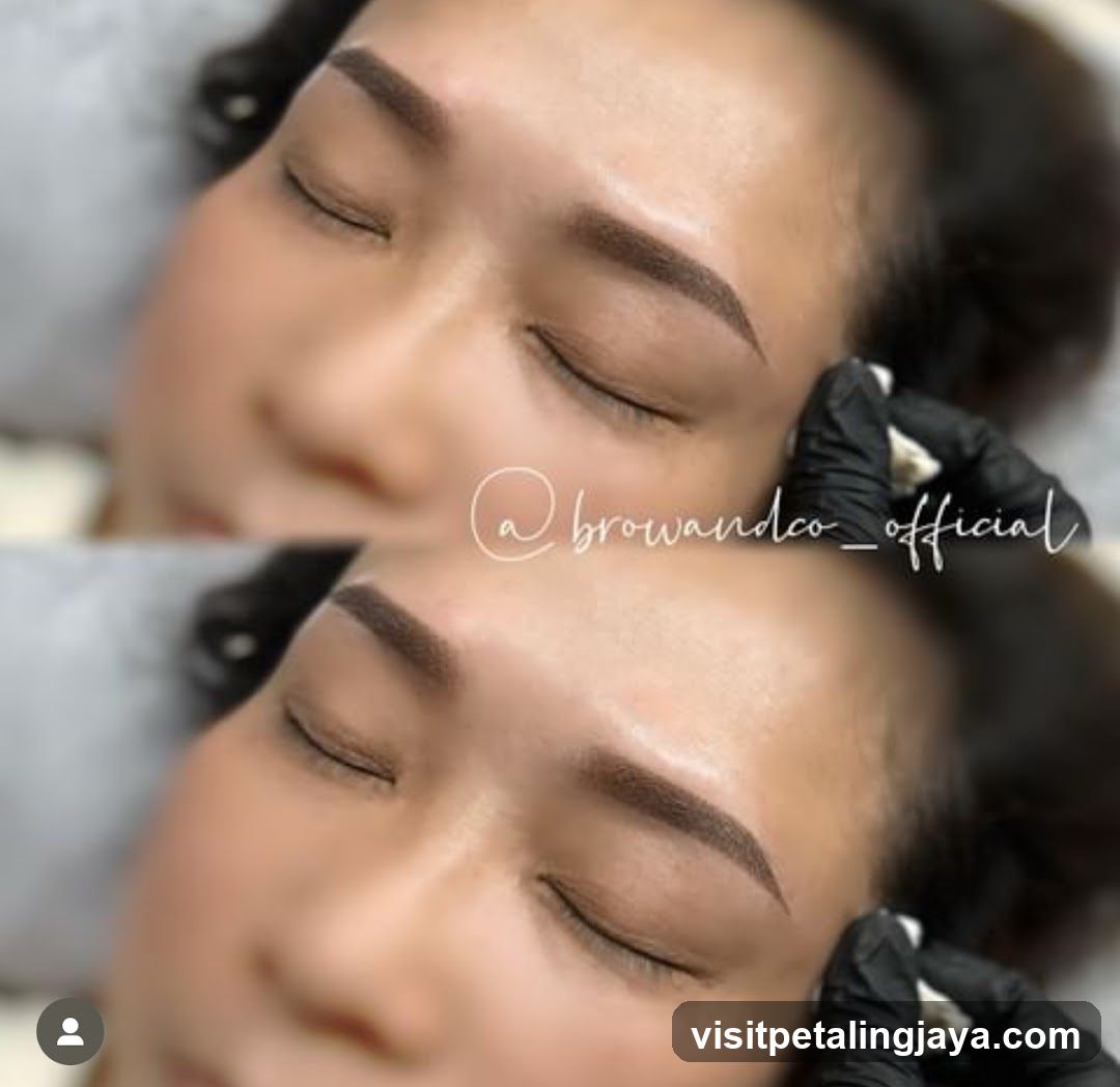 Brow Lamination Before and After