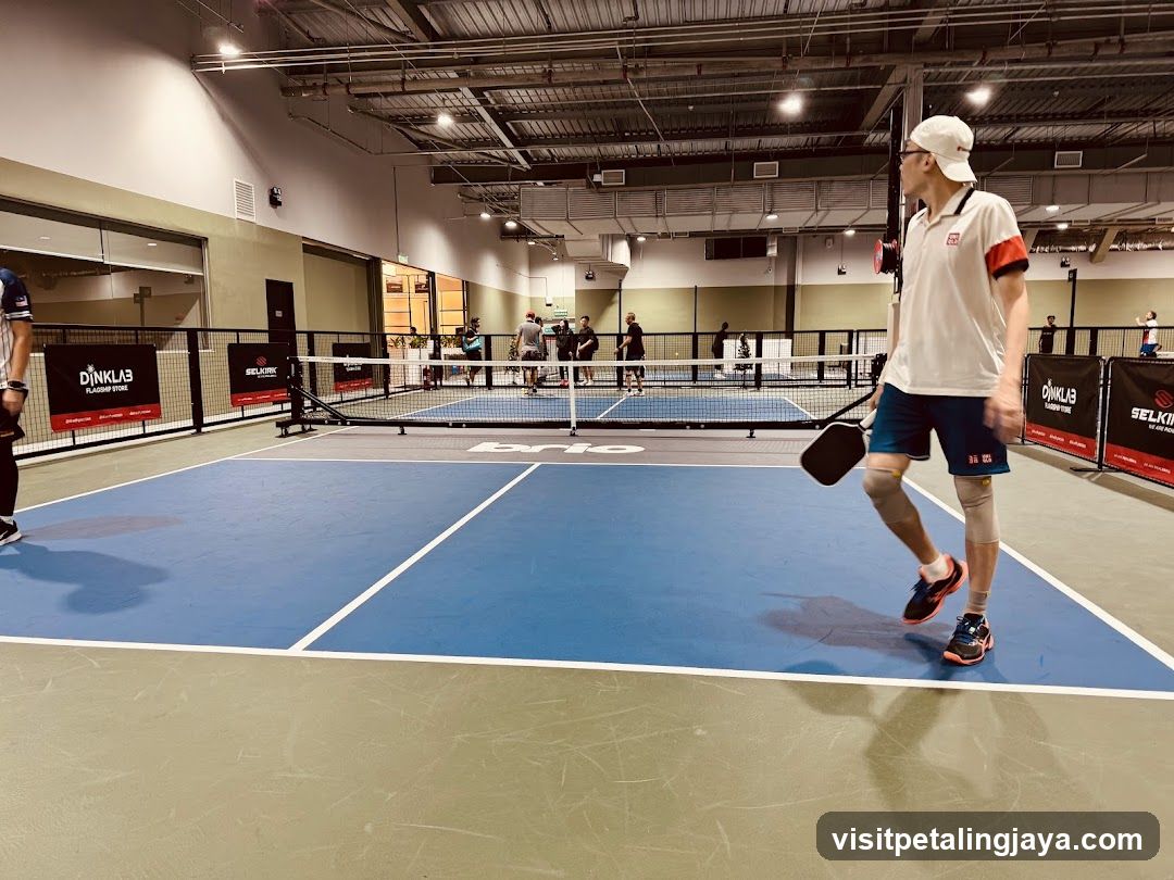 Indoor Pickleball Court Scene