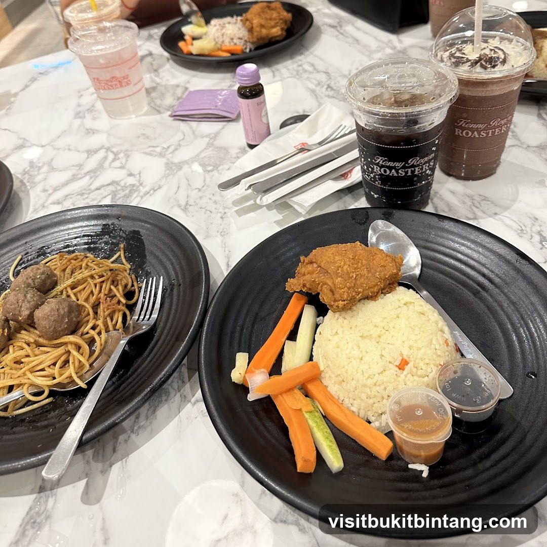Diners Enjoying Meals