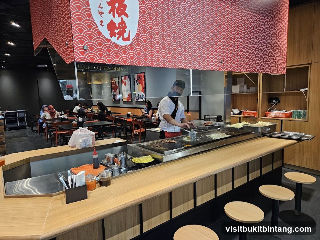 Restaurant Interior with Chef Cooking