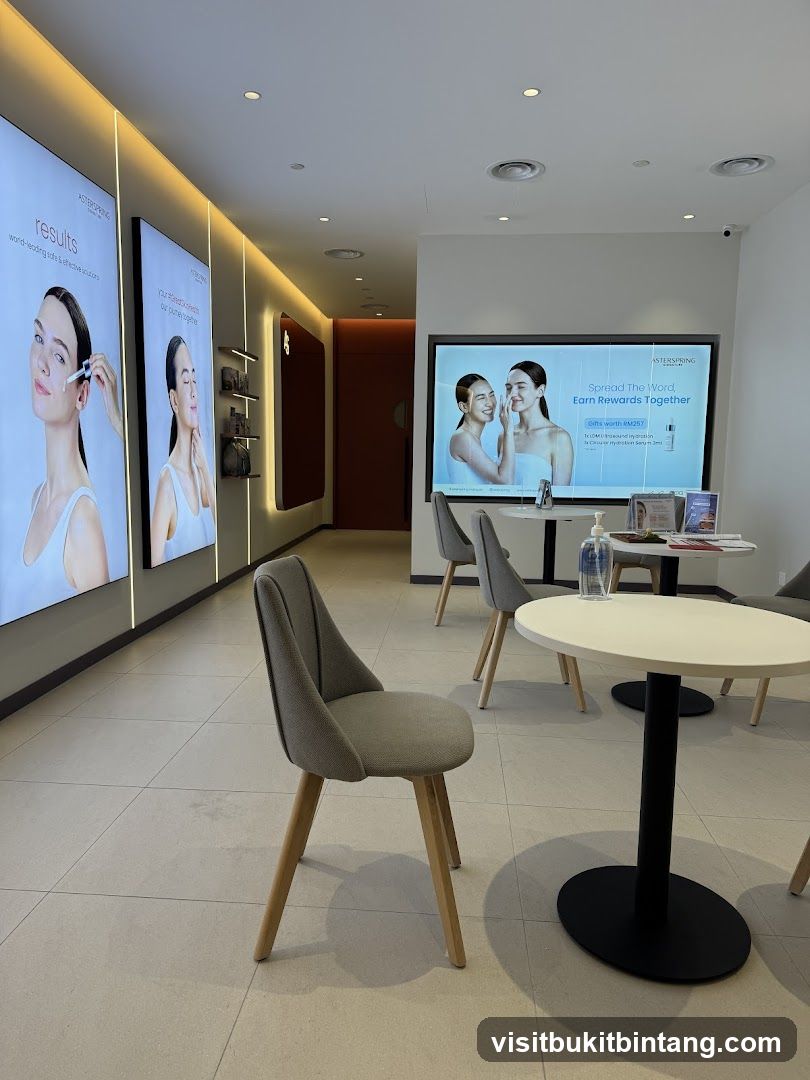 Interior of a beauty clinic waiting area