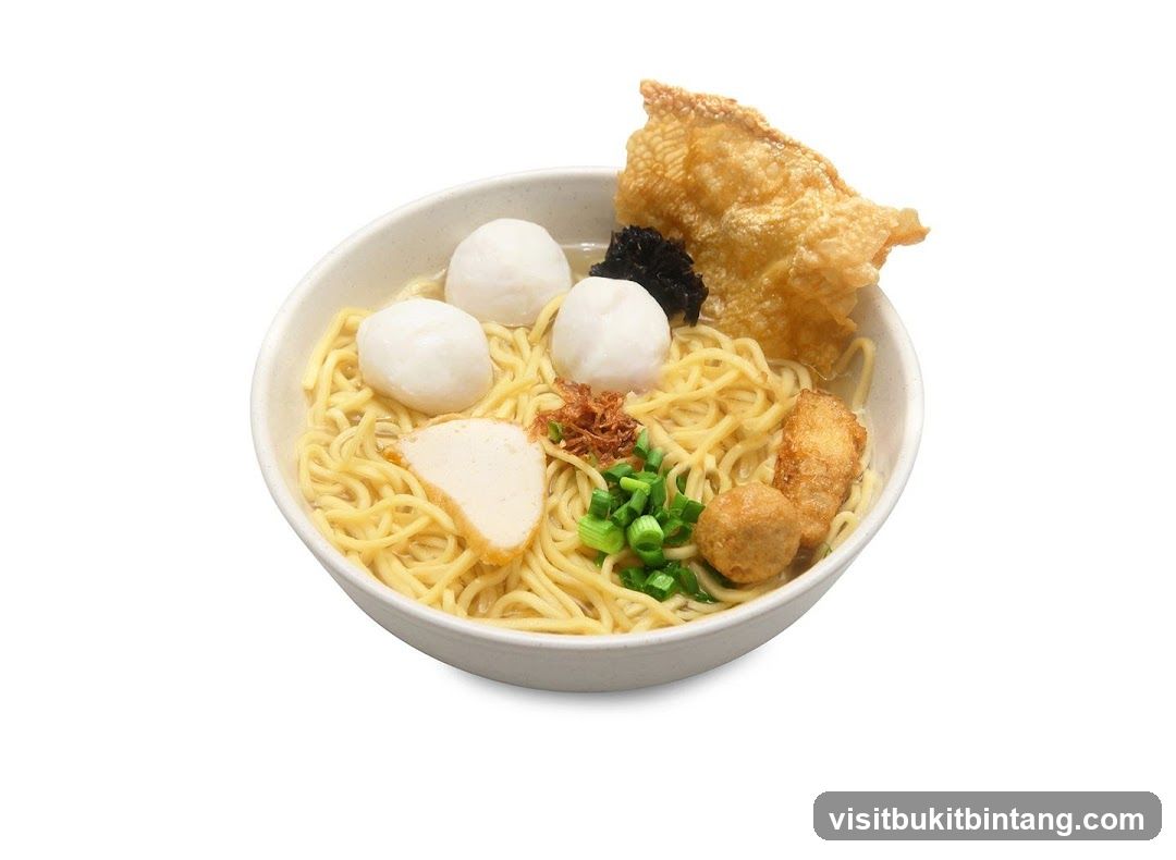 Bowl of Noodles with Fish Balls