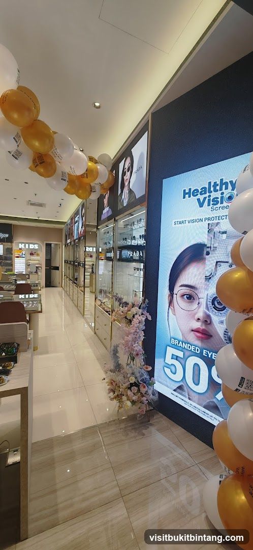 Optometry Store Interior with Promotional Display