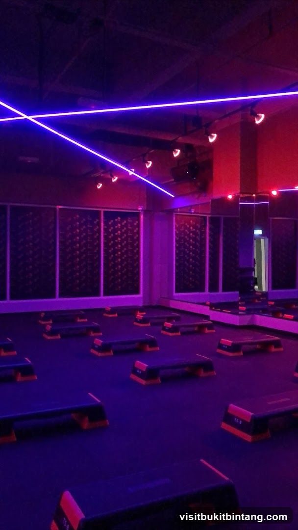 Fitness Studio with Neon Lights