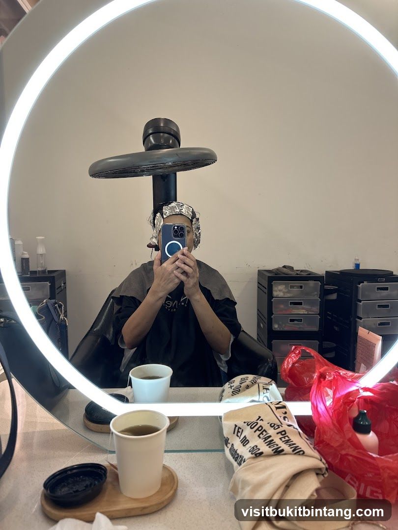 Hair Salon Mirror Selfie