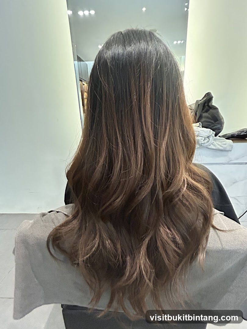 Woman's freshly styled hair