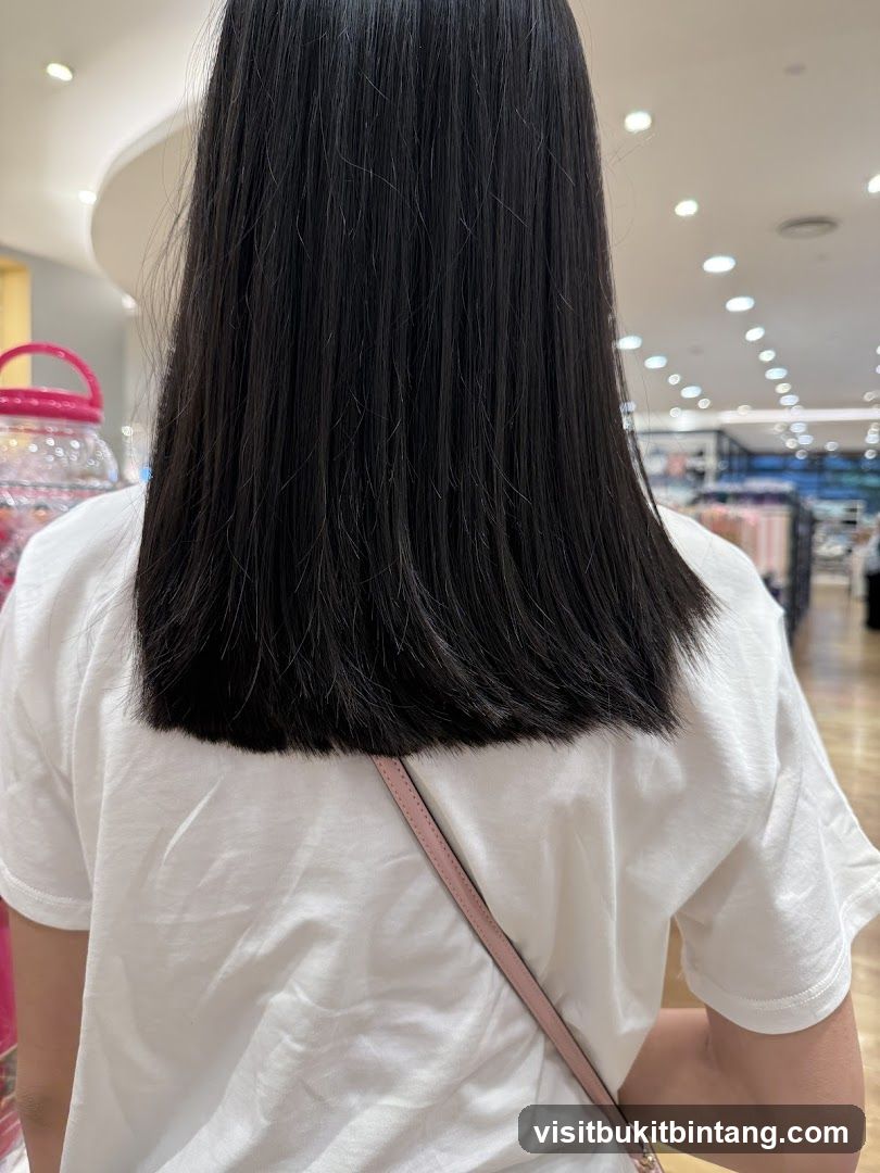 Woman with Black Hair in Store