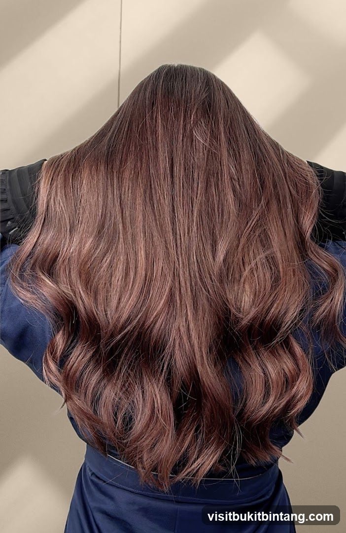 Wavy Rose Gold Hair