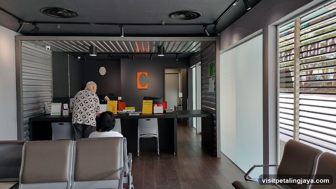 Interior Office Space with Reception Desk and Waiting Area