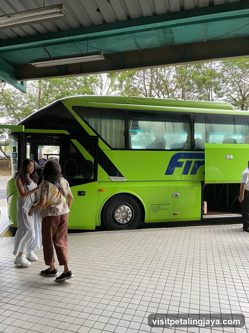 Green Bus at Terminal