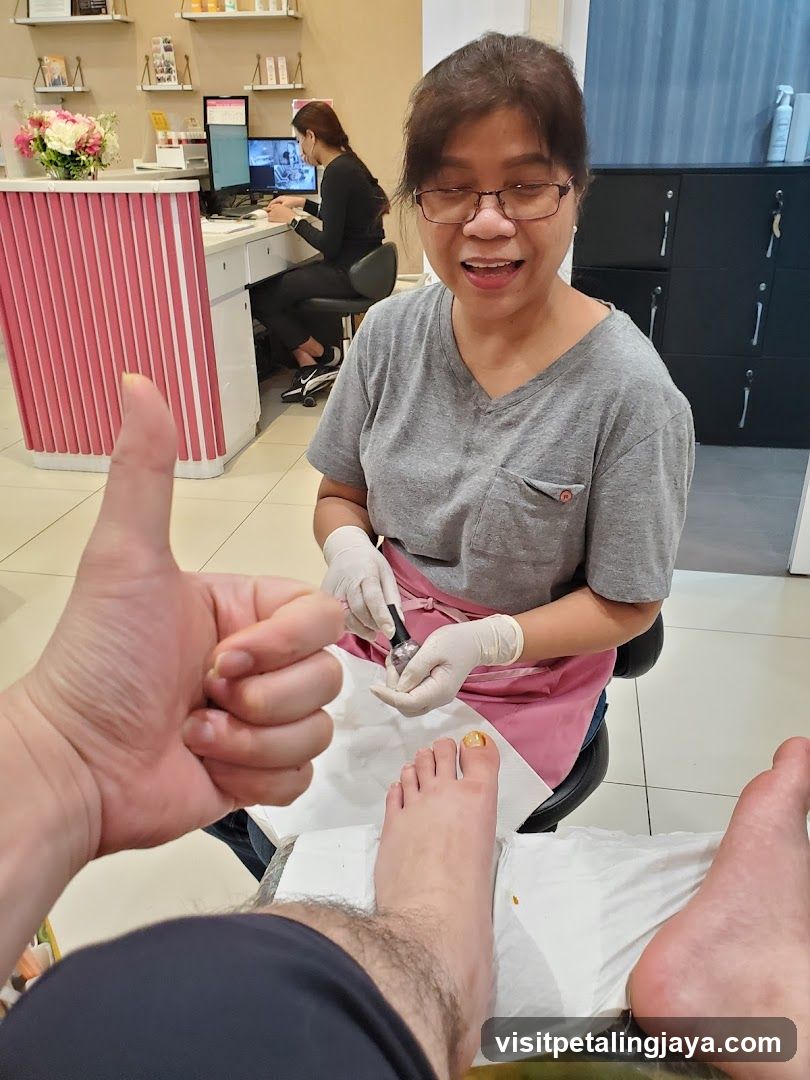 Pedicure Session in a Salon