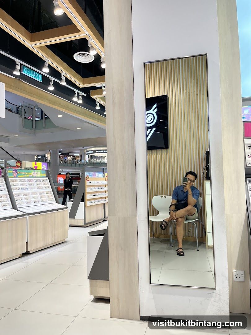 Man Taking a Mirror Selfie in a Store