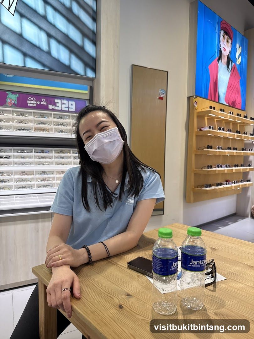 Woman in Eyewear Store