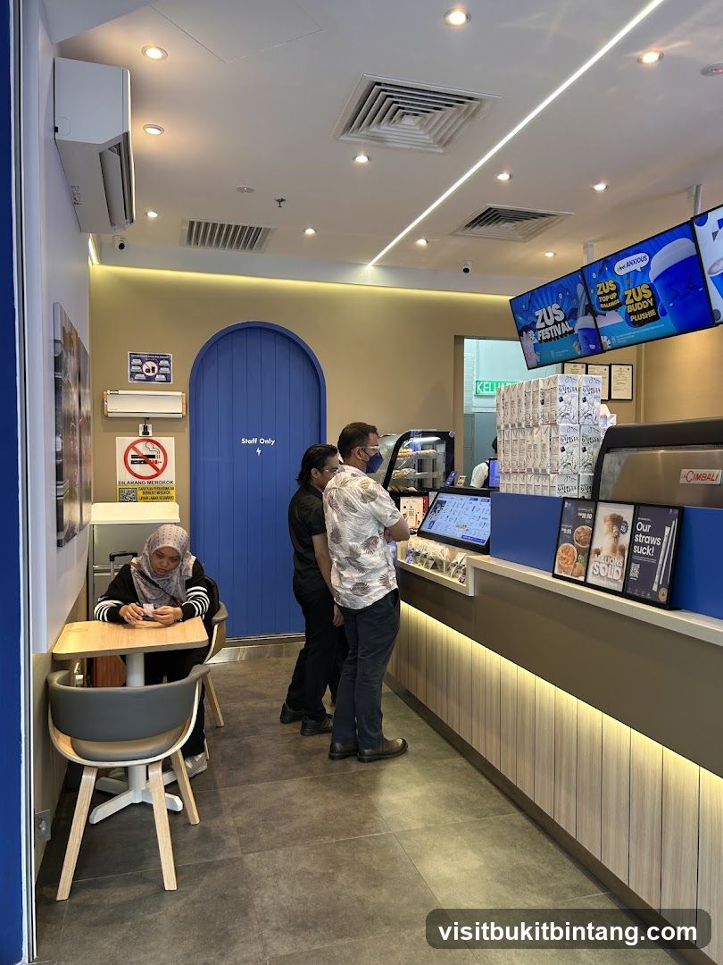 Cafe Interior with Customers