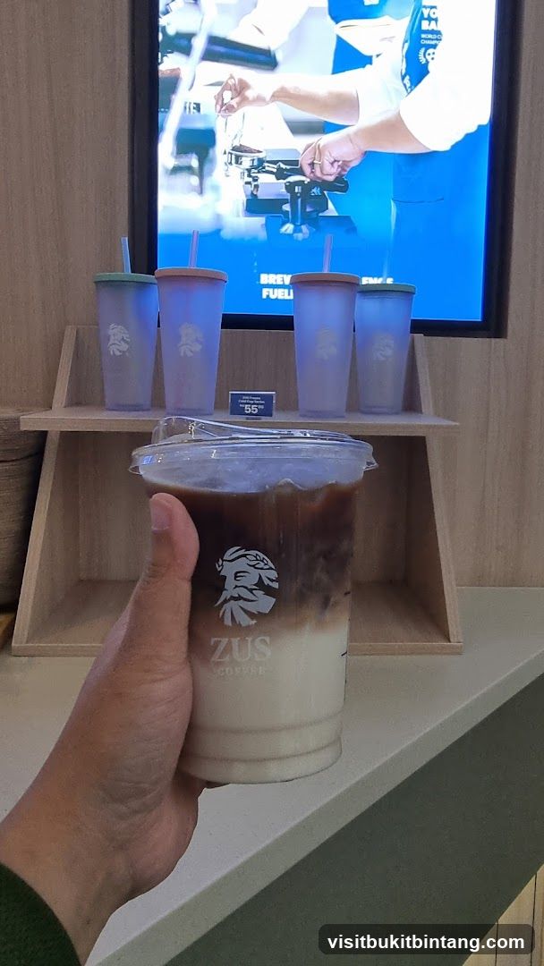 Iced Coffee with ZUS Coffee Branding