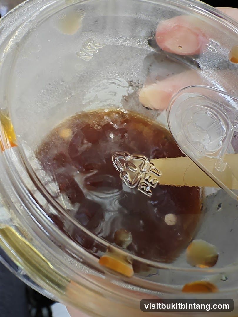 Drink with toppings