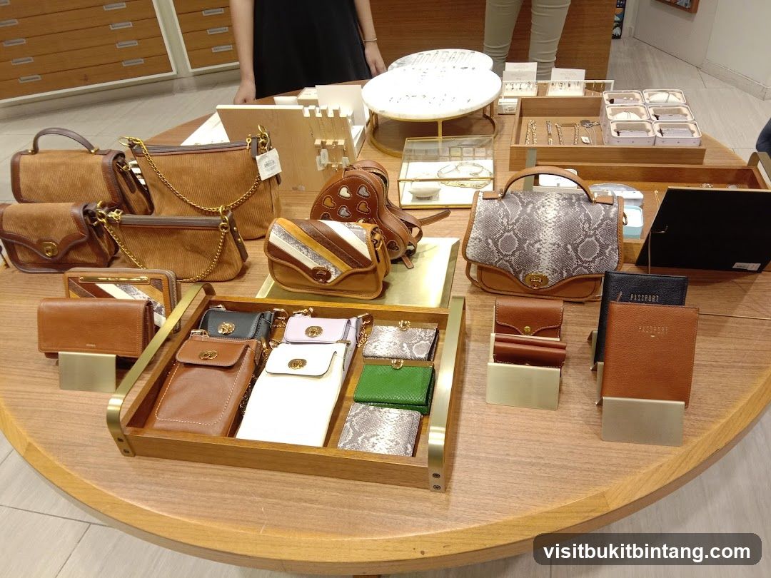 Handbags and Accessories Display