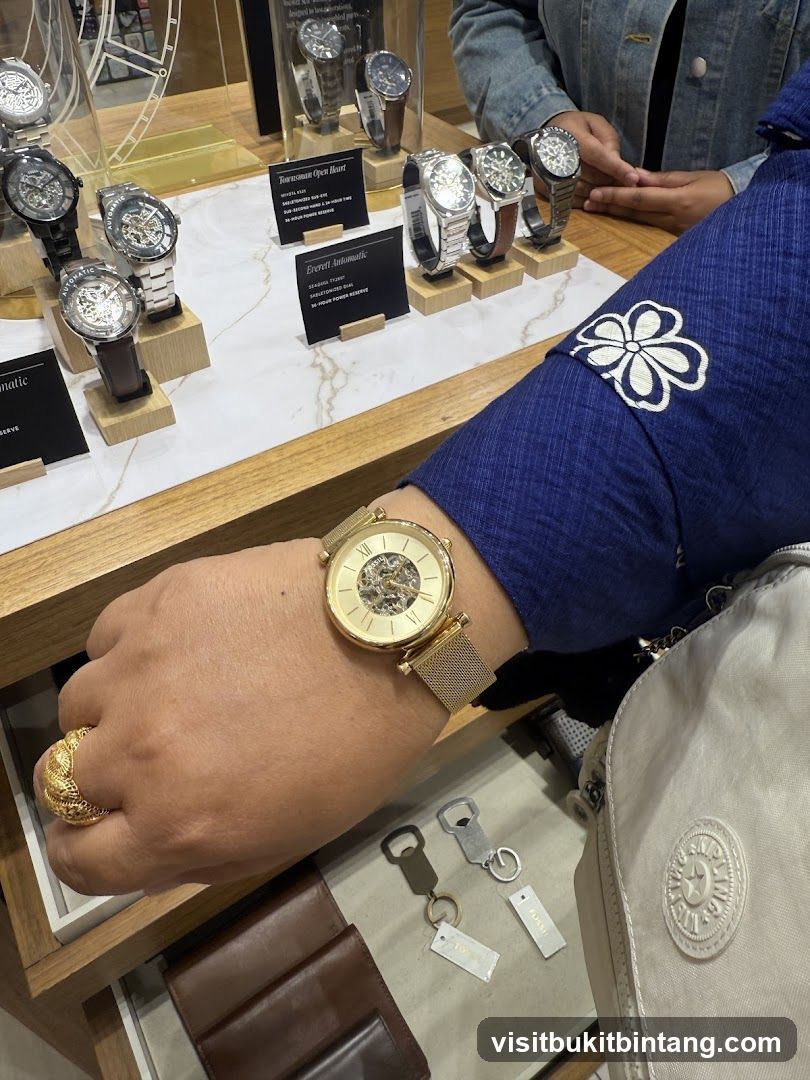 Display of Fossil Watches