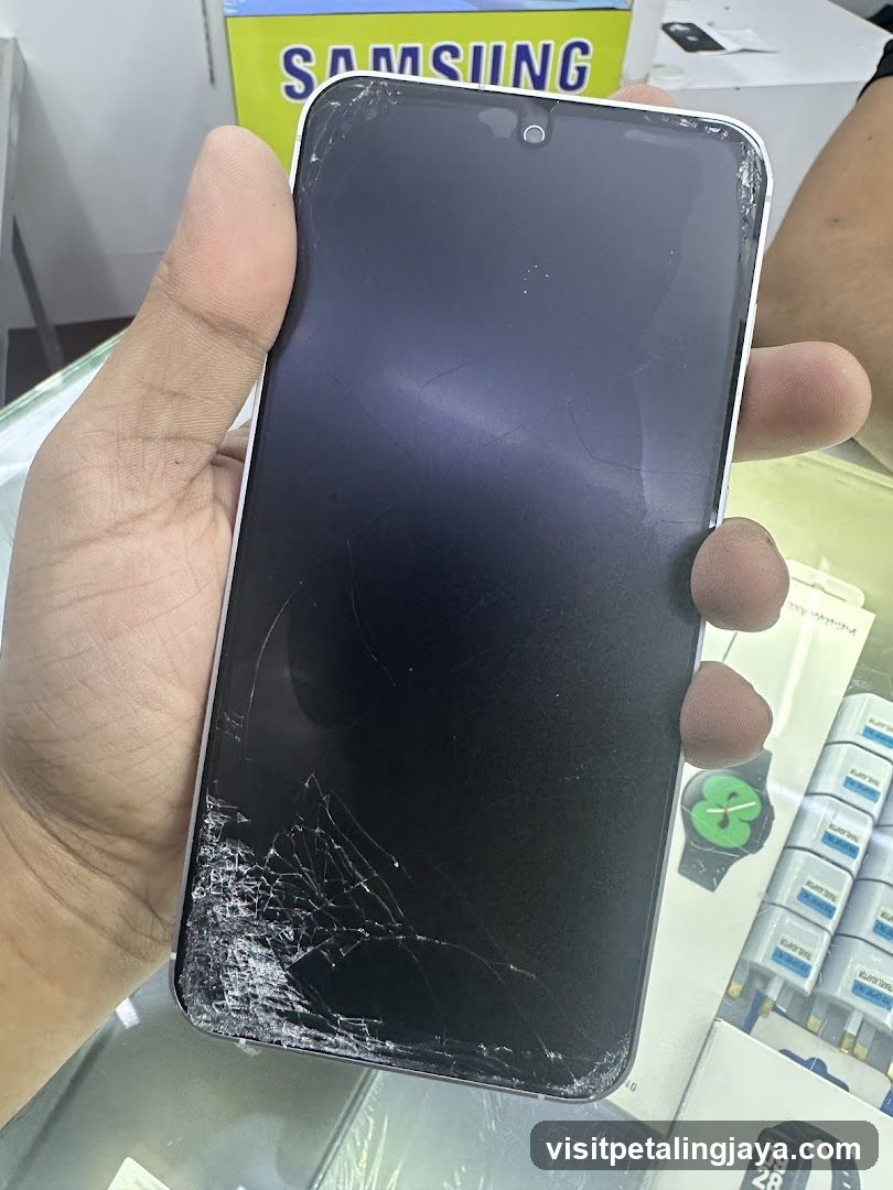 Damaged Smartphone Display