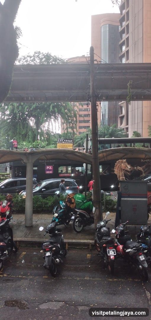 Urban Street Scene with Motorbikes