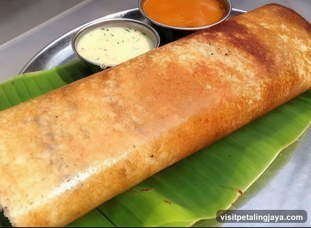 Dosa with Sambar and Chutney