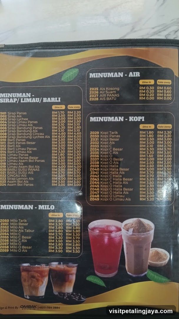 Ombak Menu Board