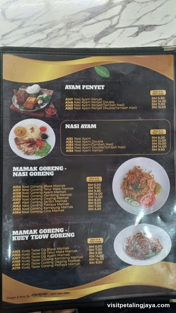 Ayam Penyet & Nasi Ayam Menu