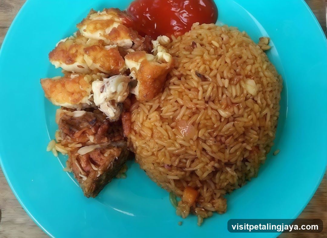 Fried Rice and Fried Egg Plate