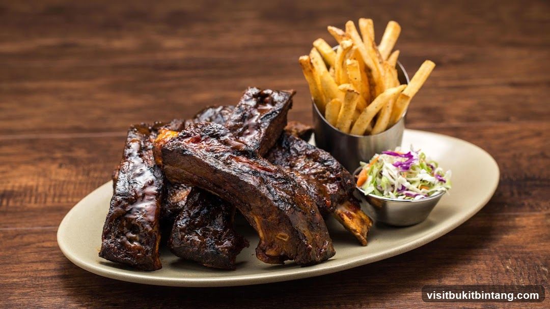 BBQ Ribs with Fries and Coleslaw
