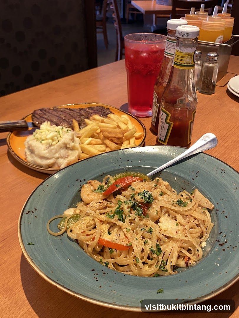 Steak and Pasta Dinner