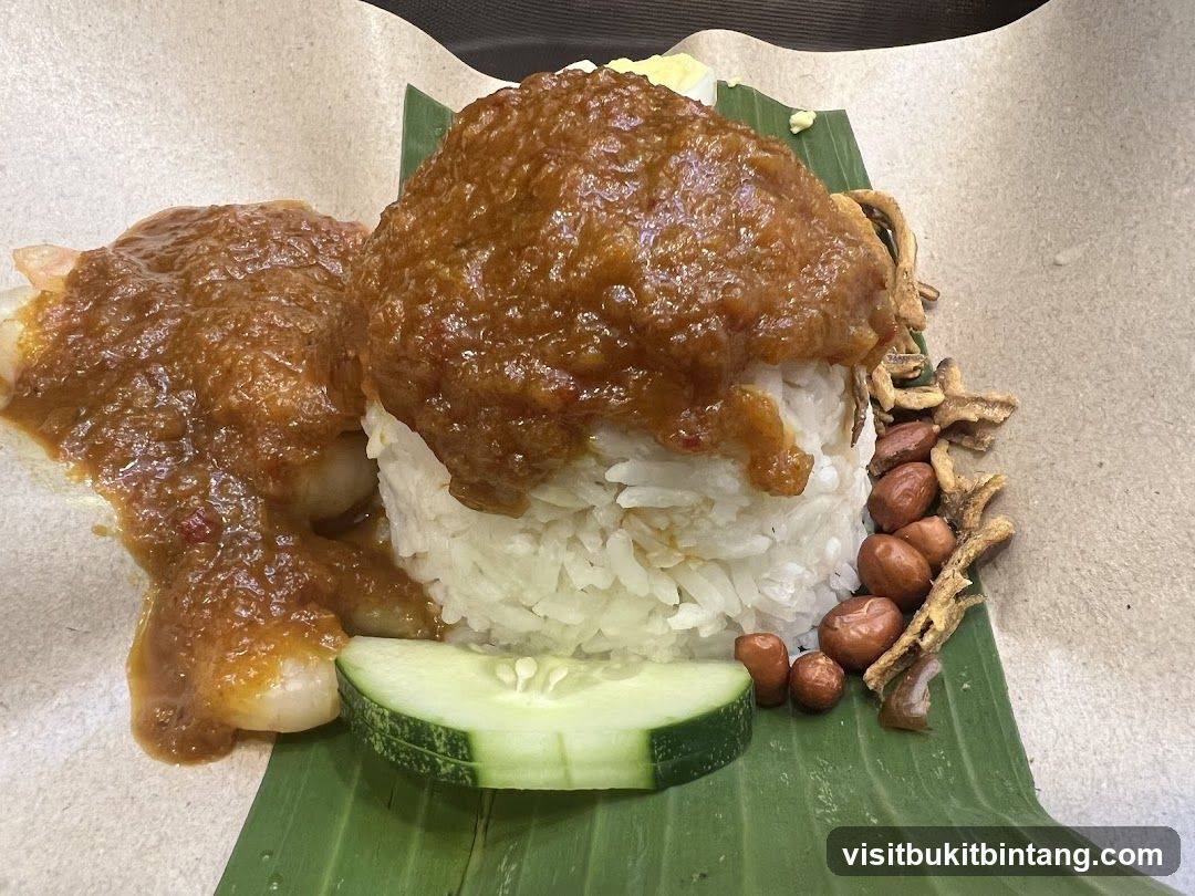 Nasi Lemak with Prawns