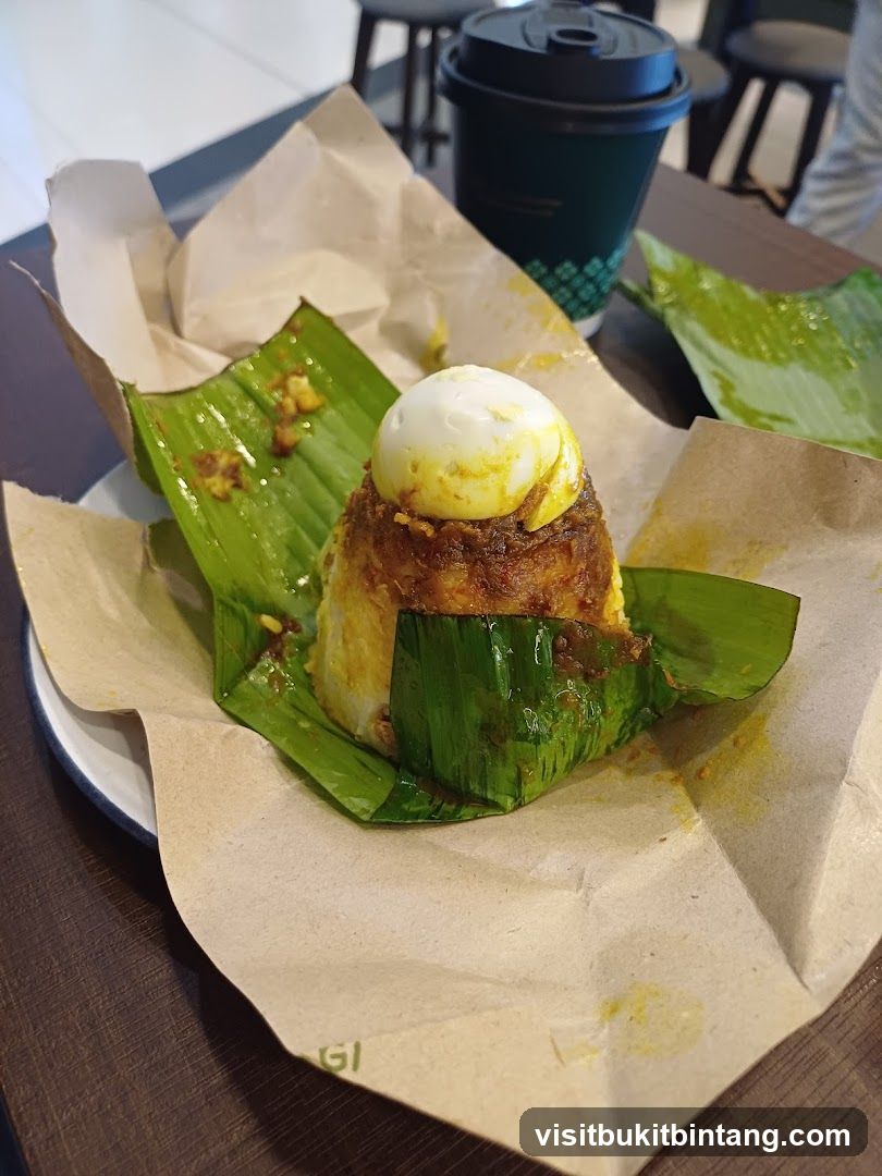 Nasi Lemak with Hard-Boiled Egg