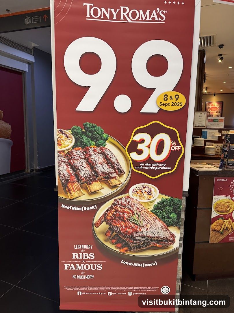 Tony Roma's 9.9 Promotion