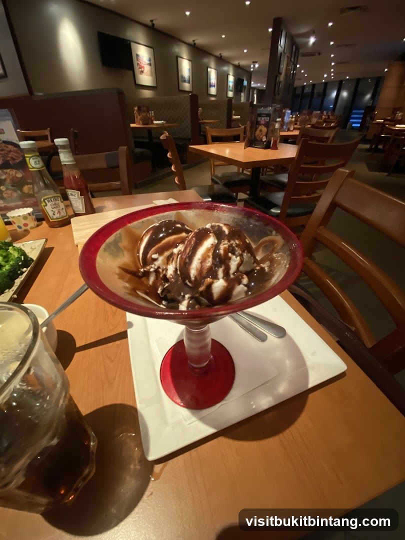 Dessert and Drinks in Restaurant