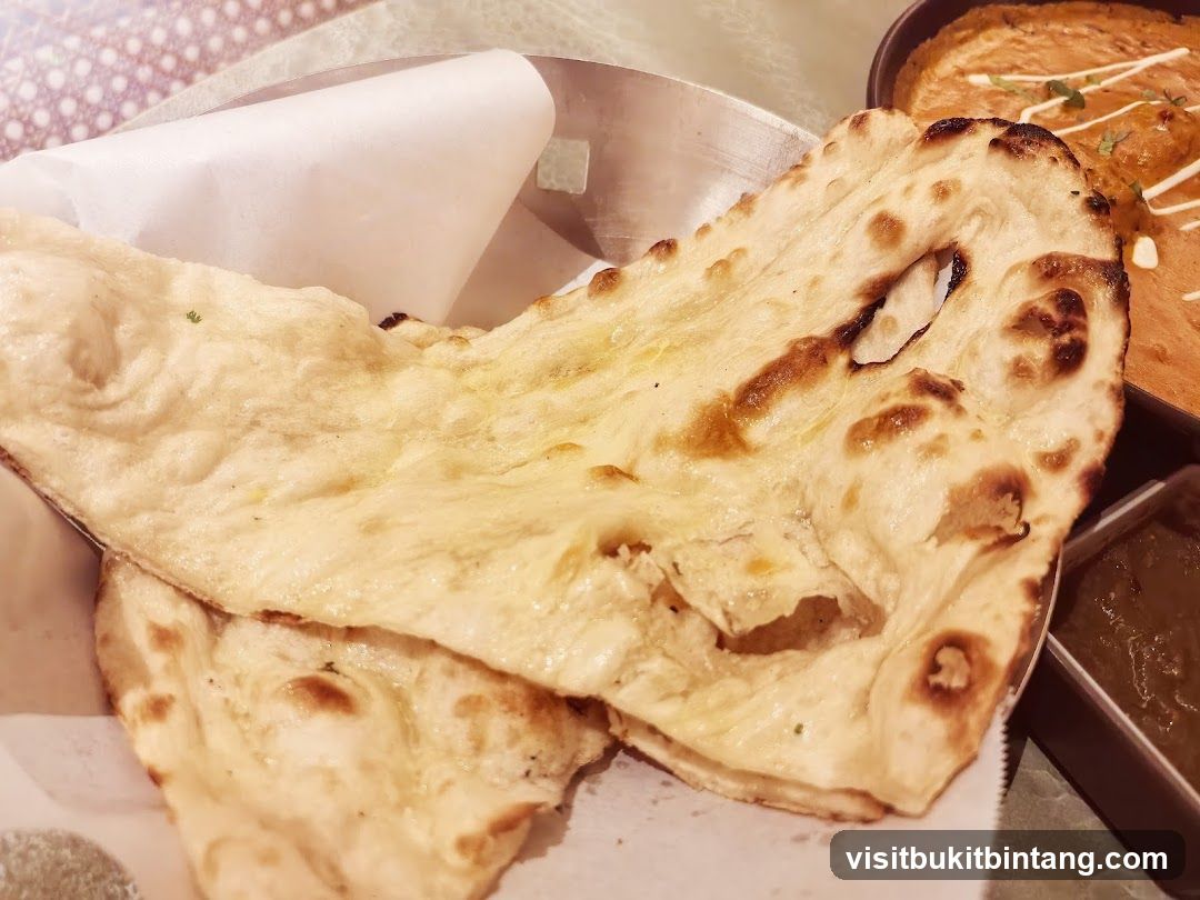 Naan bread with curry
