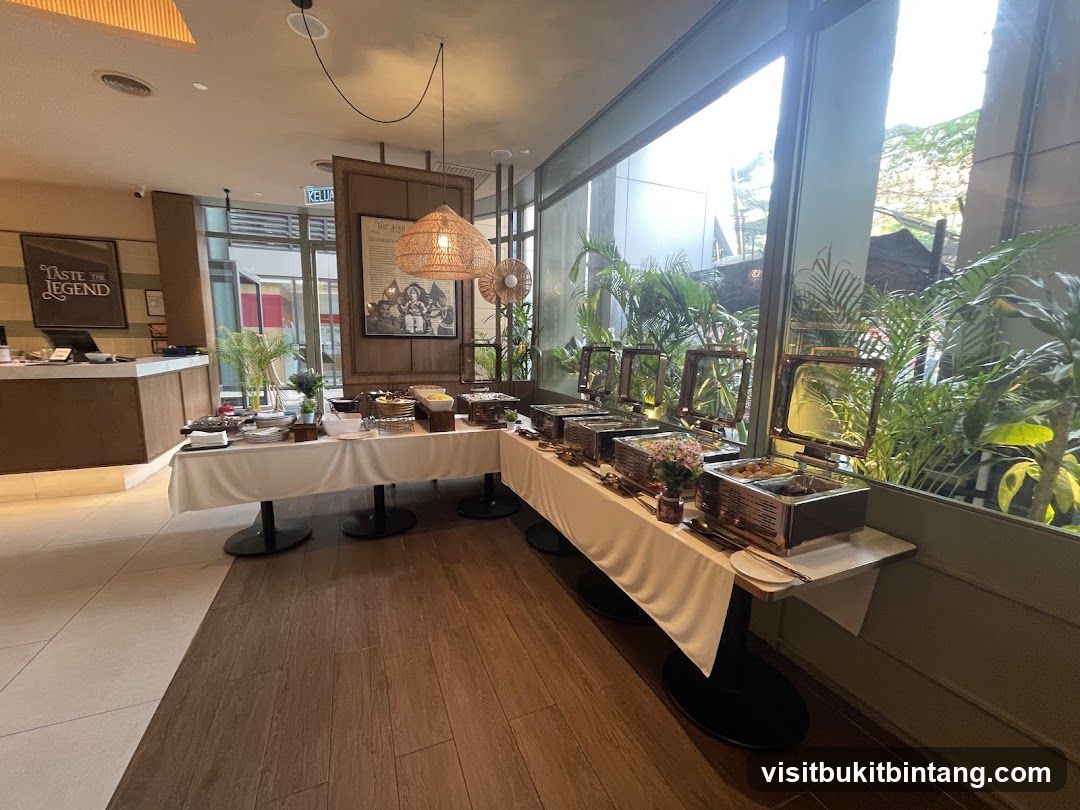 Buffet spread in a restaurant