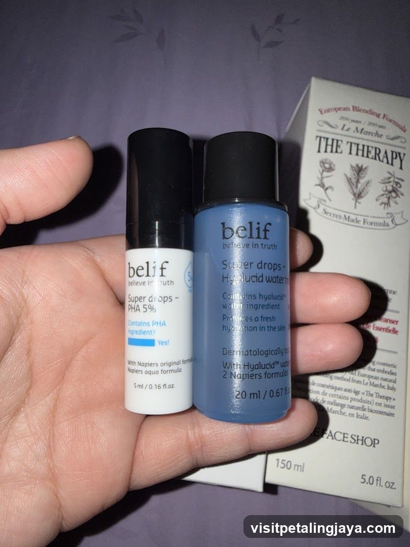 Belif Super Drops Mini Bottles and Box