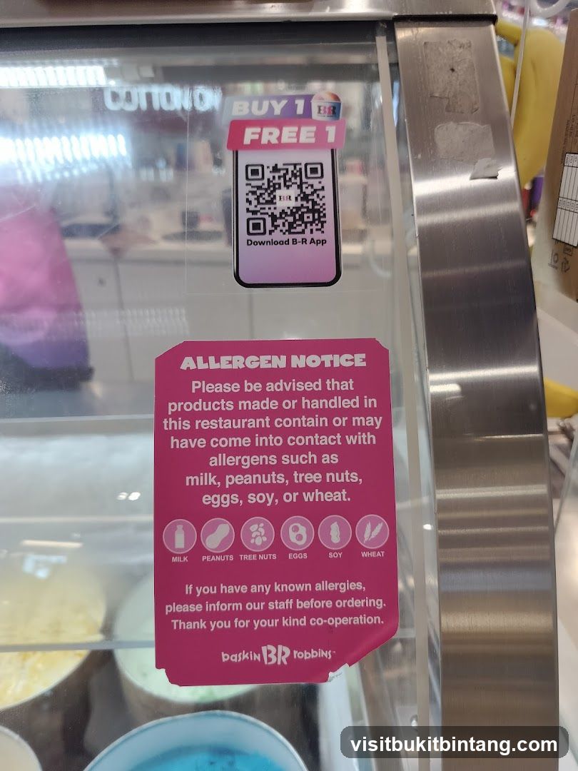Allergen Notice and App Promotion