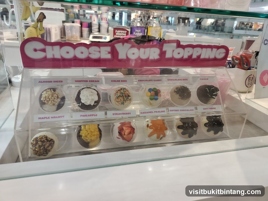 Ice Cream Toppings Display