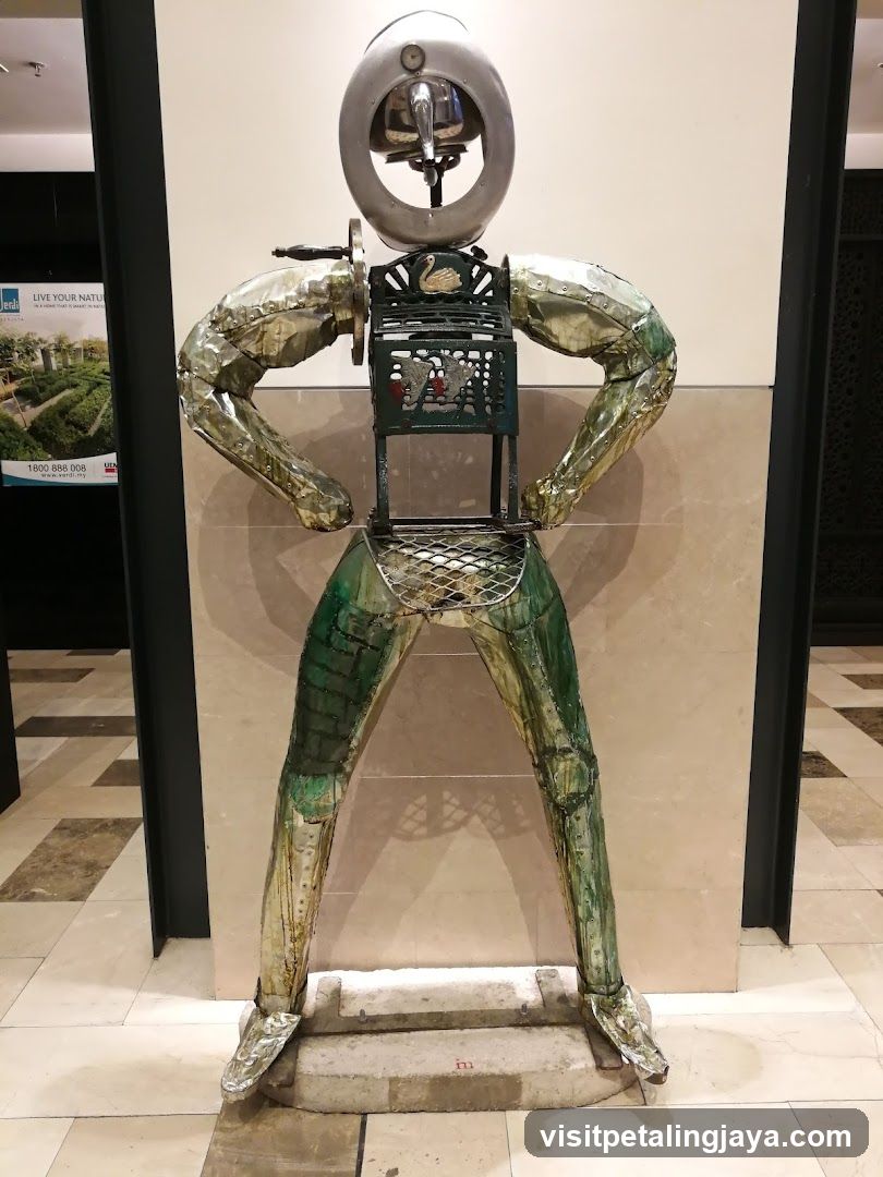 Metal Sculpture with Faucet Head