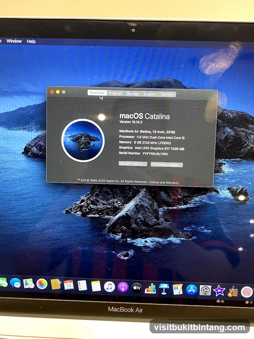 MacBook Air with macOS Catalina