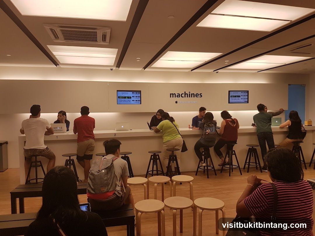 Customers at a service counter