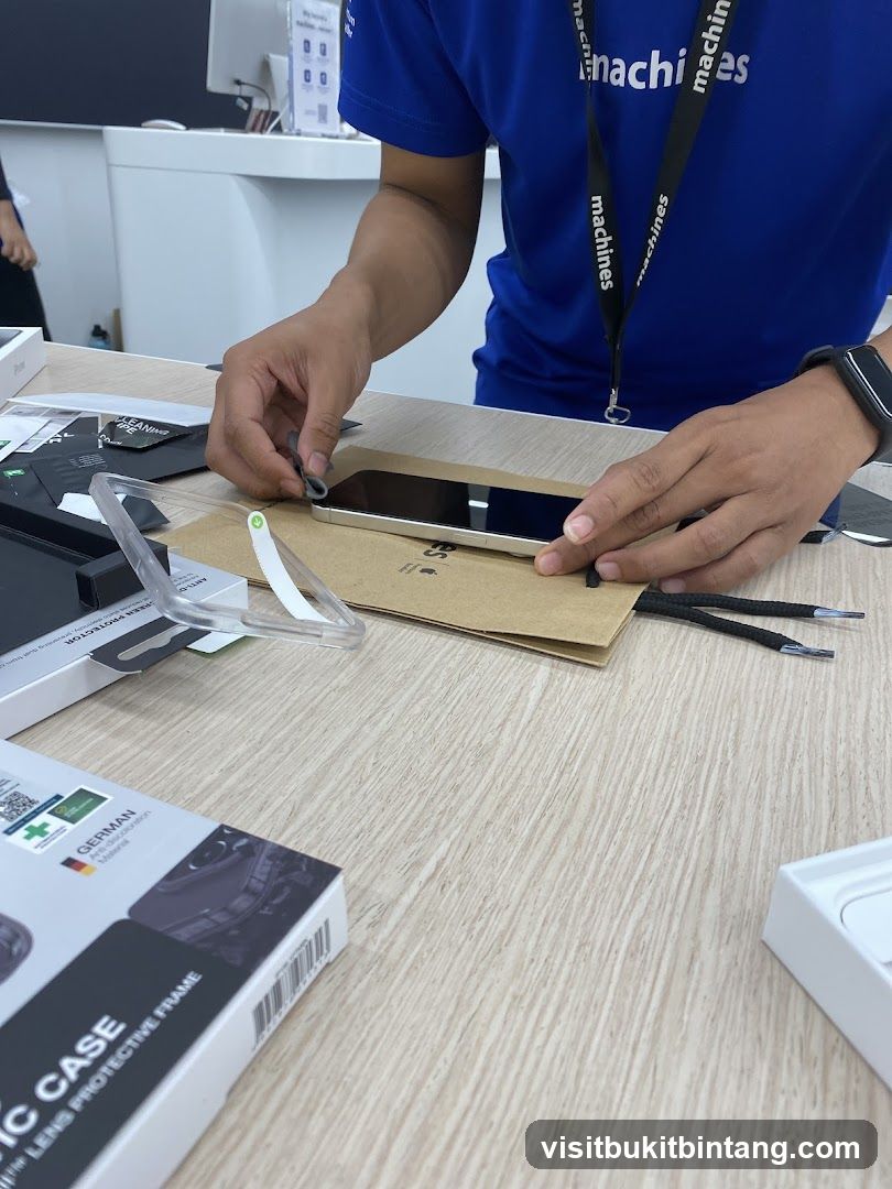 Applying a screen protector to a phone