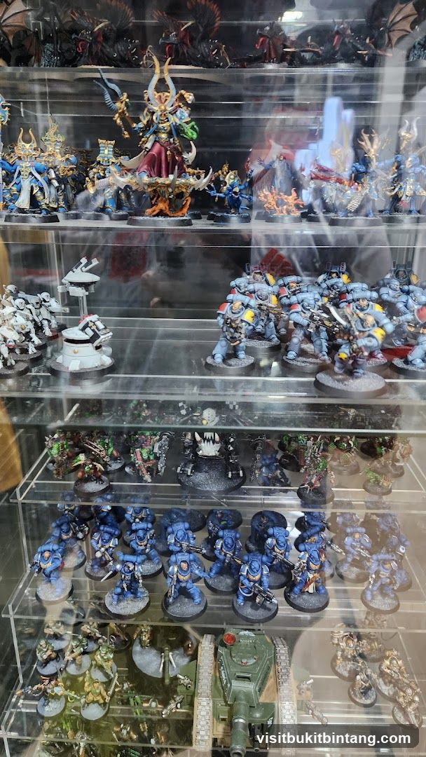 Display Case of Miniature Figurines