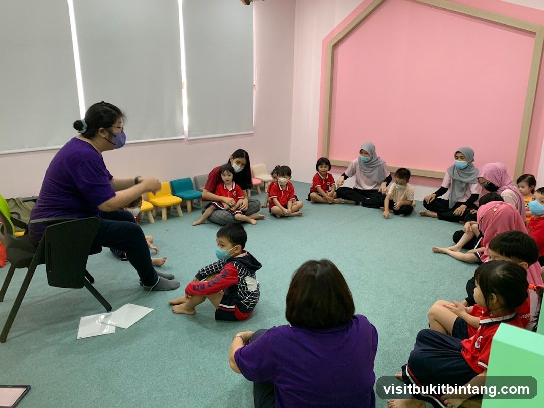 Children and adults sitting in a circle