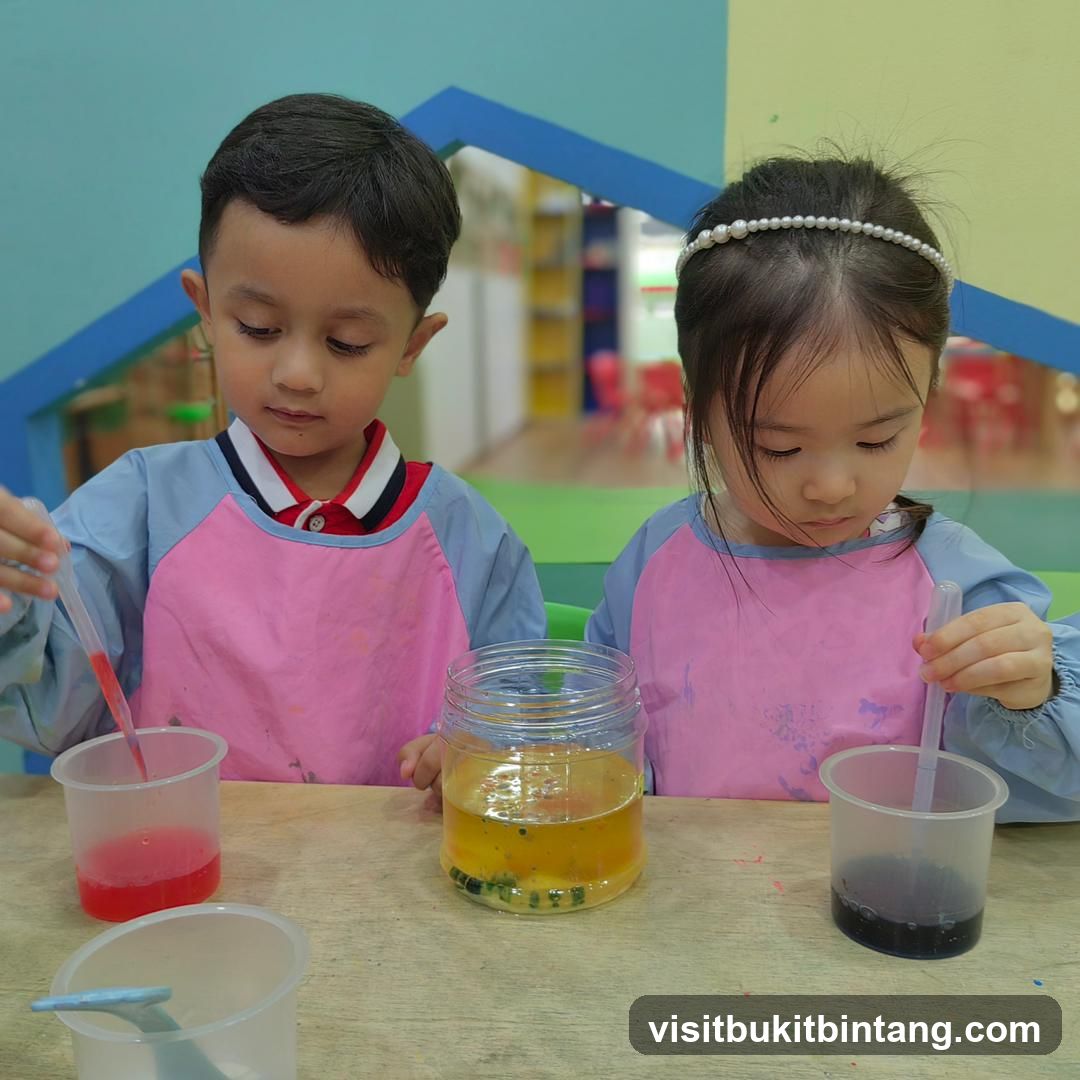Children doing a science experiment