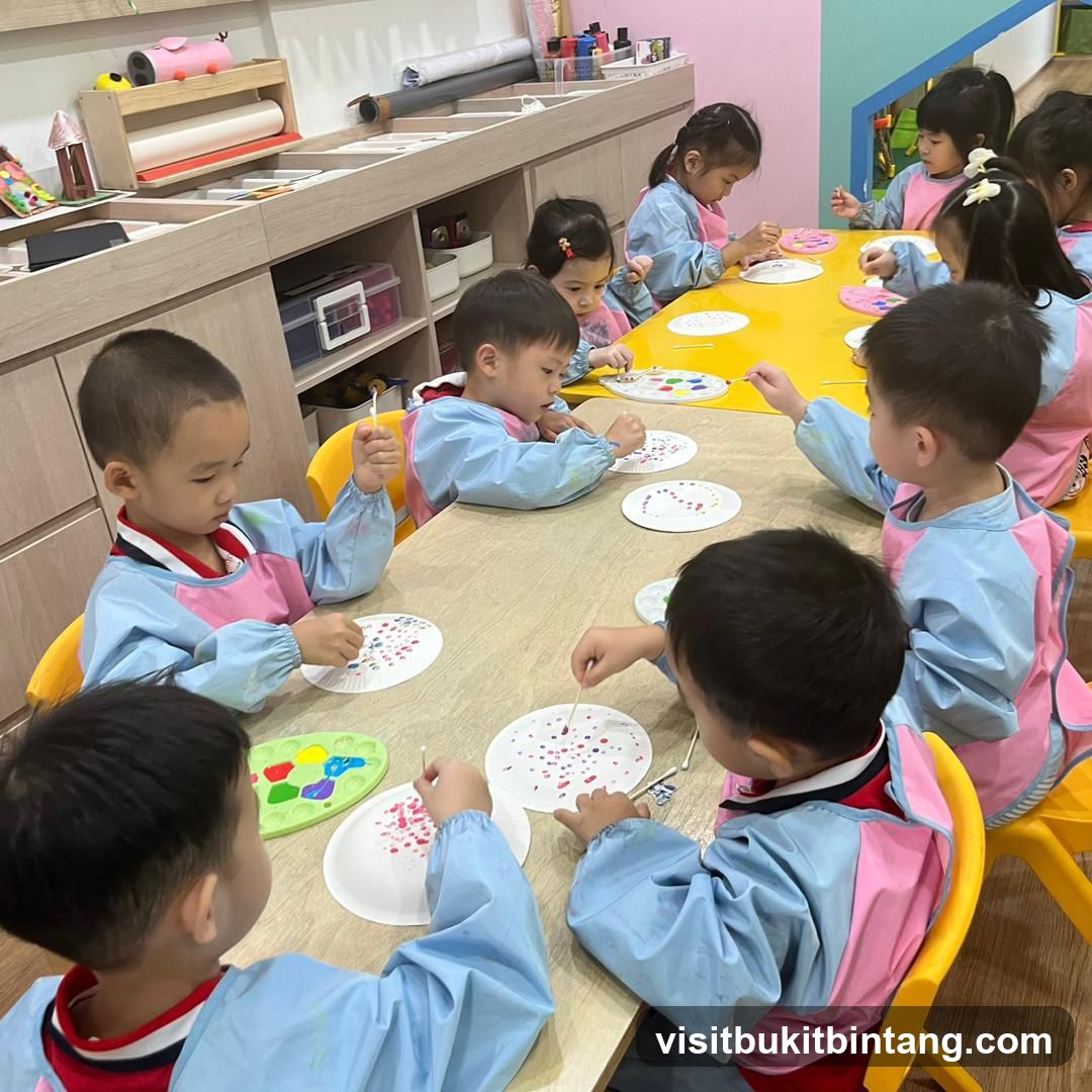 Children Painting at a Table