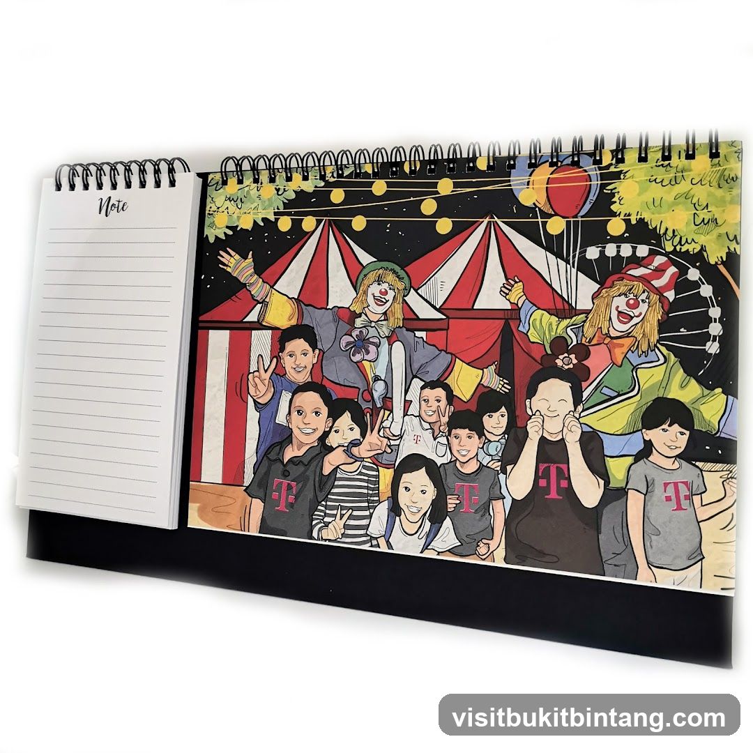 Desk Calendar with Circus Theme