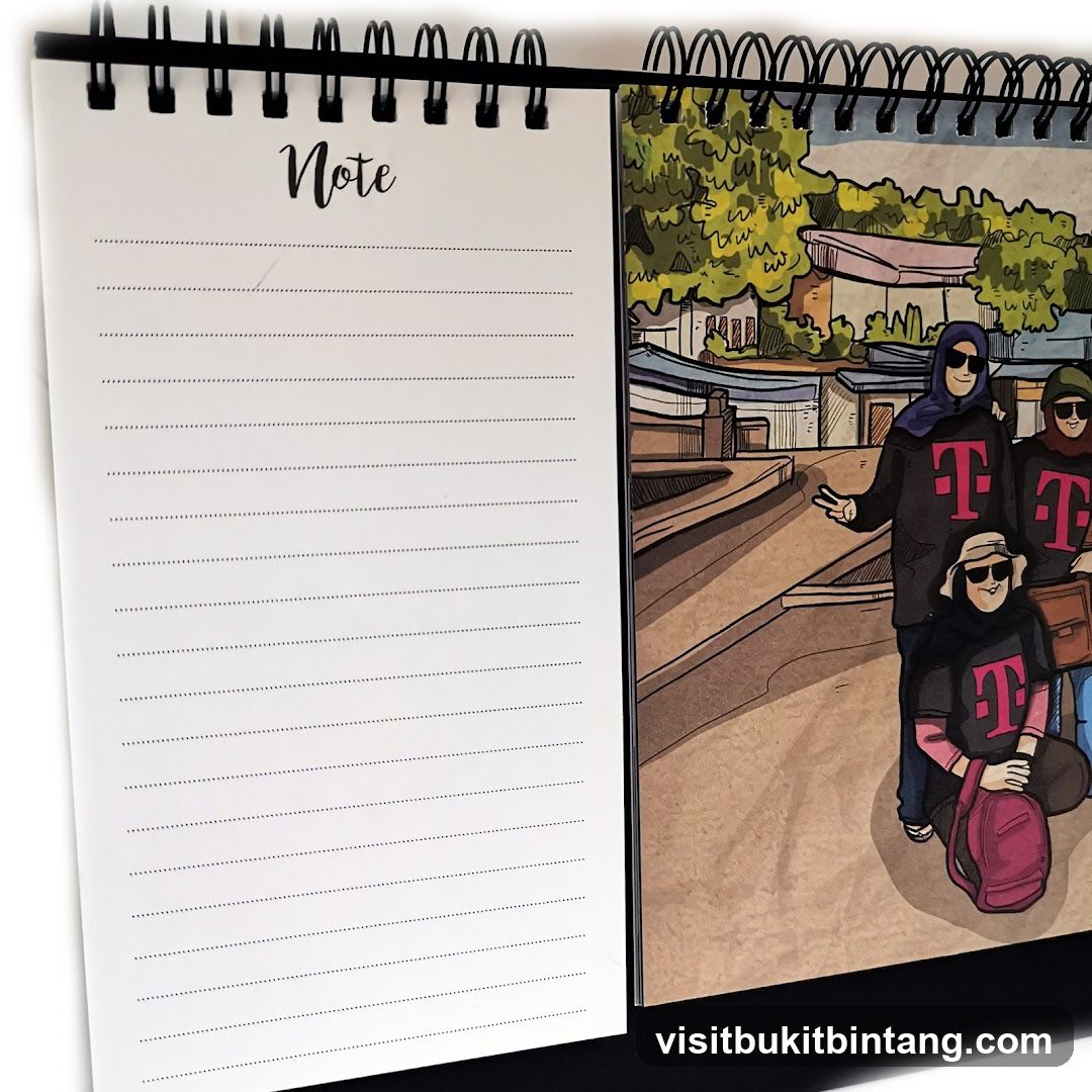 Notebook with Illustration
