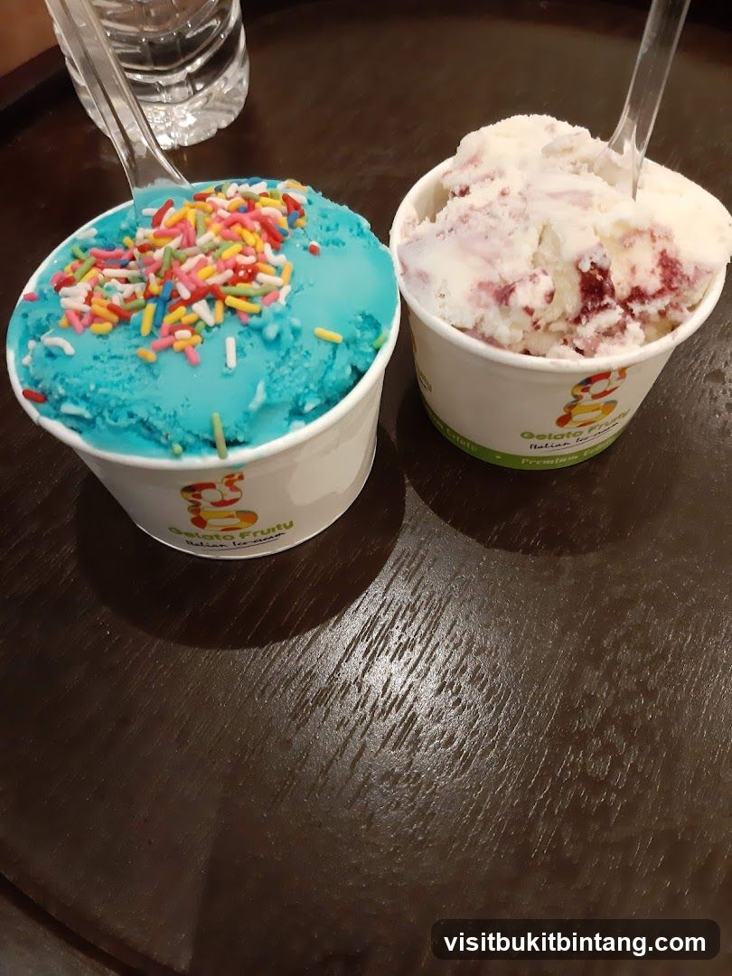 Two cups of gelato